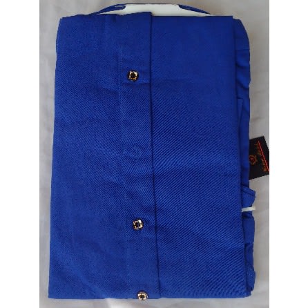 Plain Blue Men's Long Sleeve Formal Shirt