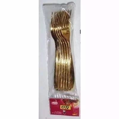 Gold Plated Table Forks - 6 Pieces