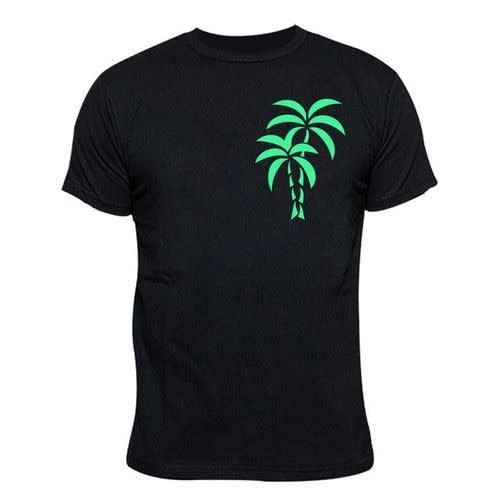 Palm Glow Print Tshirt - Black