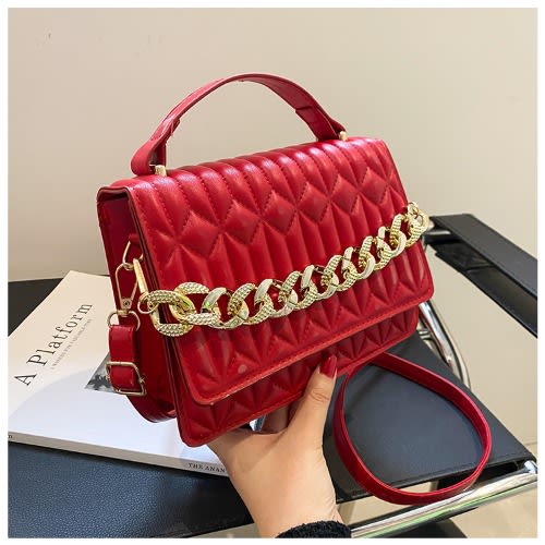 Ladies Single Shoulder Messenger Bag-red