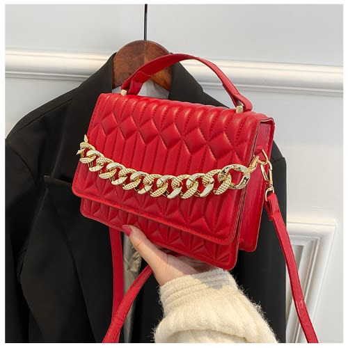 Ladies Single Shoulder Messenger Bag-red