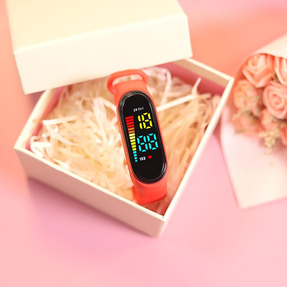 Led Digital Display Watch Kids Waterproof Led Sports Watch M11 Digital Red