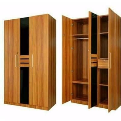 Peat Furnitures 3 Doors Wardrobe With Hanger And Inner Drawer