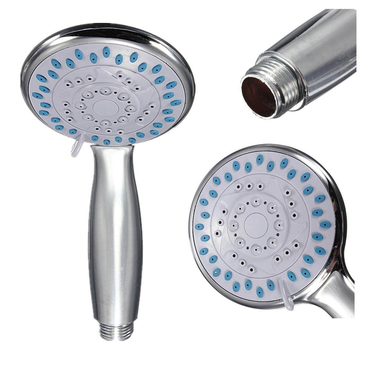 Chrome Shower Head With 5 Function Spray Anti-limescale Universal Home Bathroom