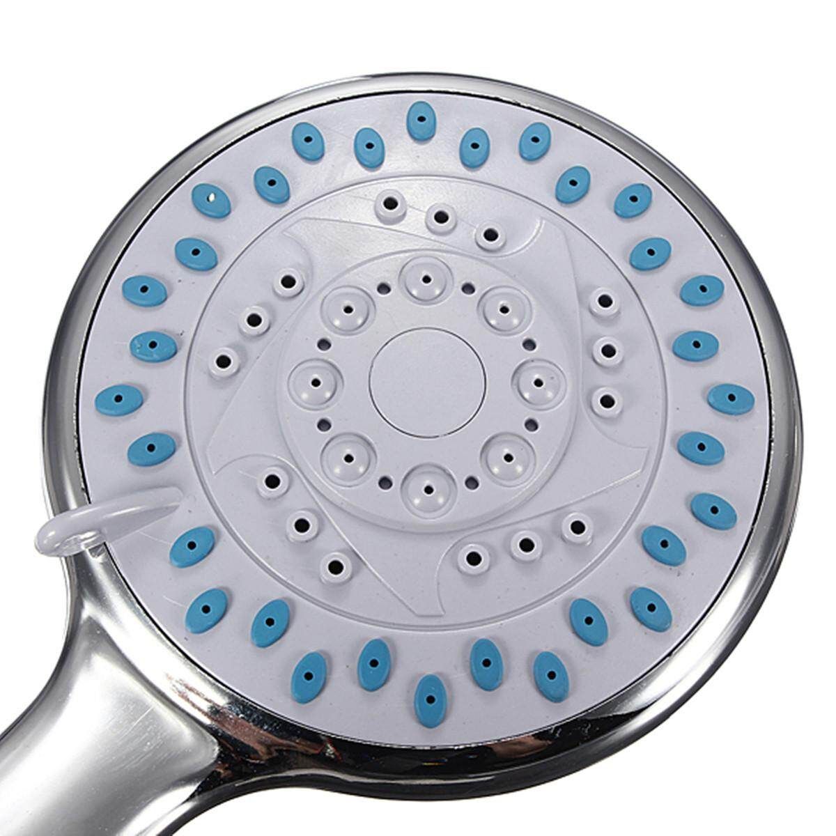 Chrome Shower Head With 5 Function Spray Anti-limescale Universal Home Bathroom