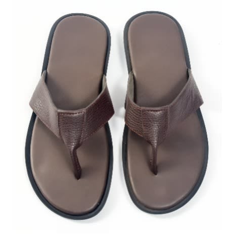 Men's Palm Slippers -  Dark Brown