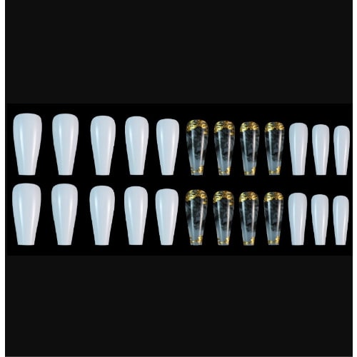 Ballet Coffin Full Cover Long Press On Nail - Sm14220273  - 24 Pieces