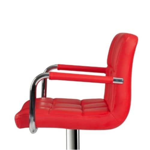 Adjustable Height Bar Stool - Red