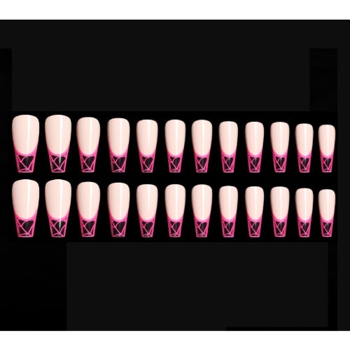 Ballet Coffin Full Cover Long Press On Nail - Sm14210601  - 24 Pieces