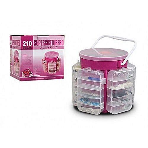 210 Pieces Sewing Kit Deluxe Needle Thread Box Caddy