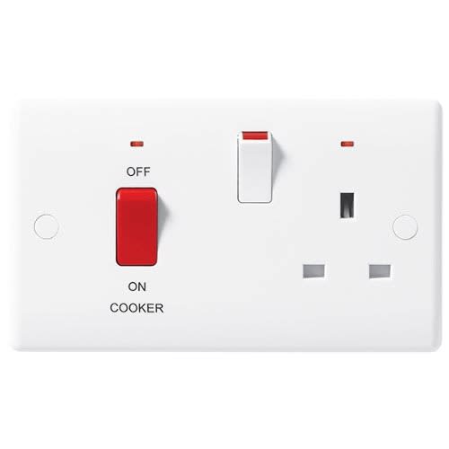 45amps Cooker Switch With Socket & Neon