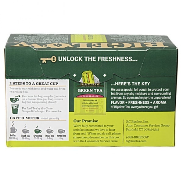 Bigelow Green Tea with Pomegranate 20-Count Boxes