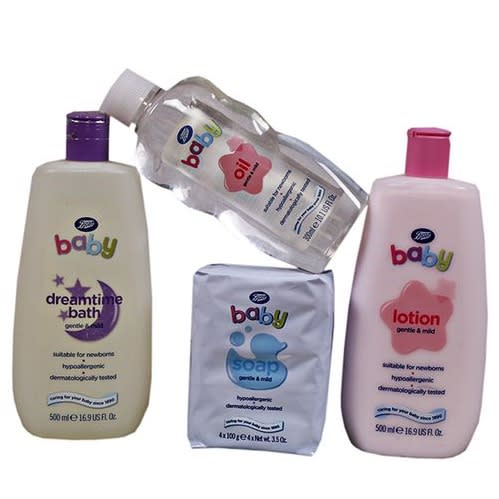 Baby Set Of Lotion, Oil, Soap And Gel Shower