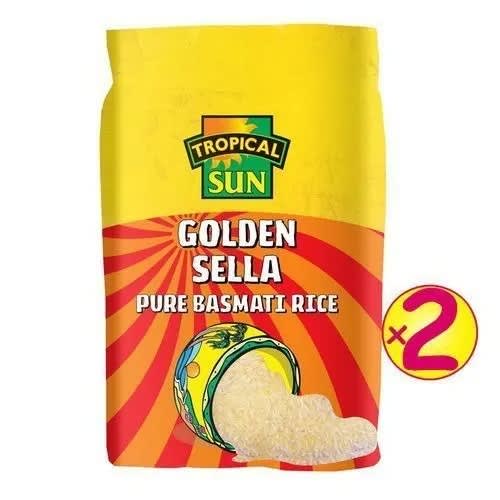 Tropical Sun Golden Sella Pure Basmati Rice 5kg - Pack Of 2