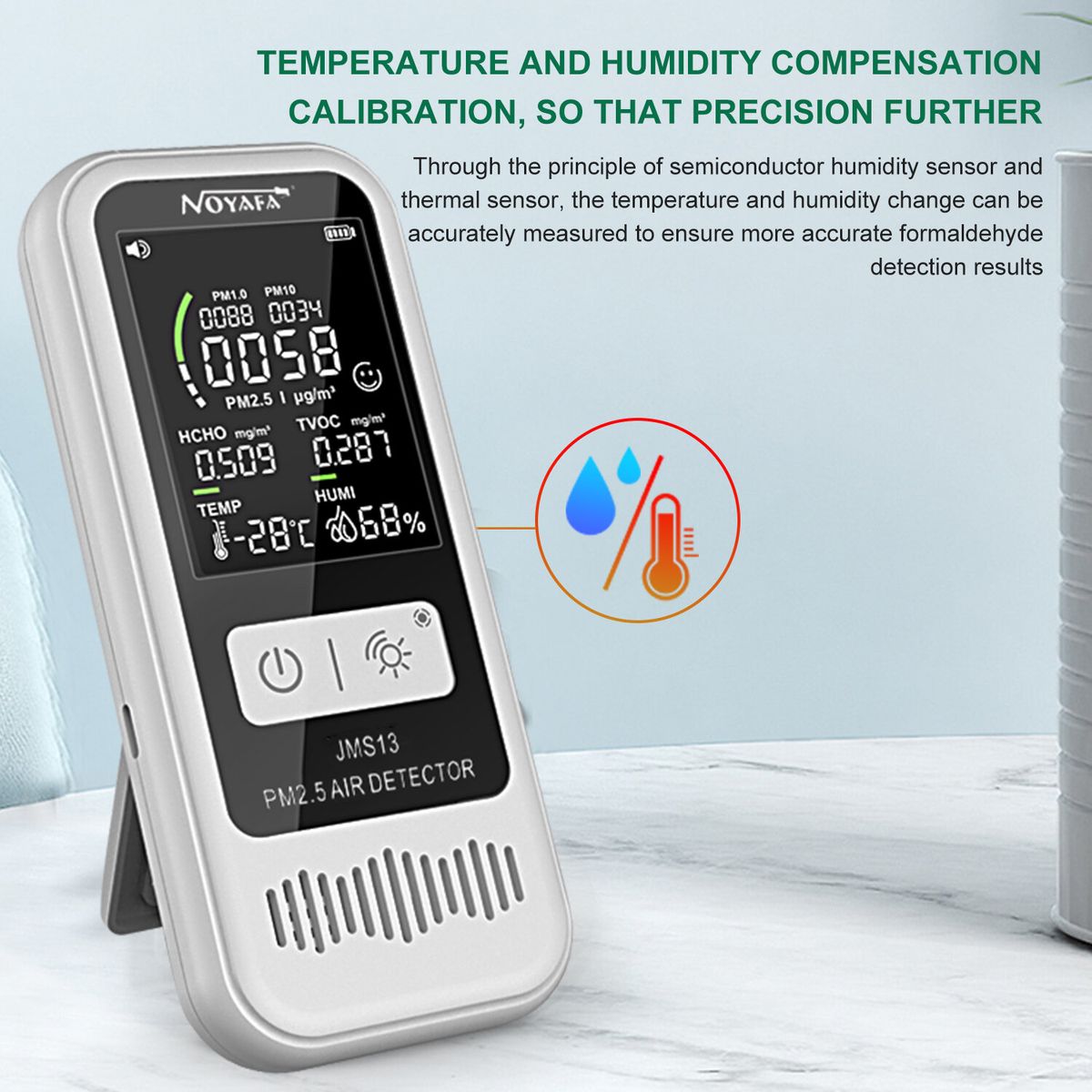 Noyafa Jms13 6 In 1 Multifunctional Air Detector HCHO CO2