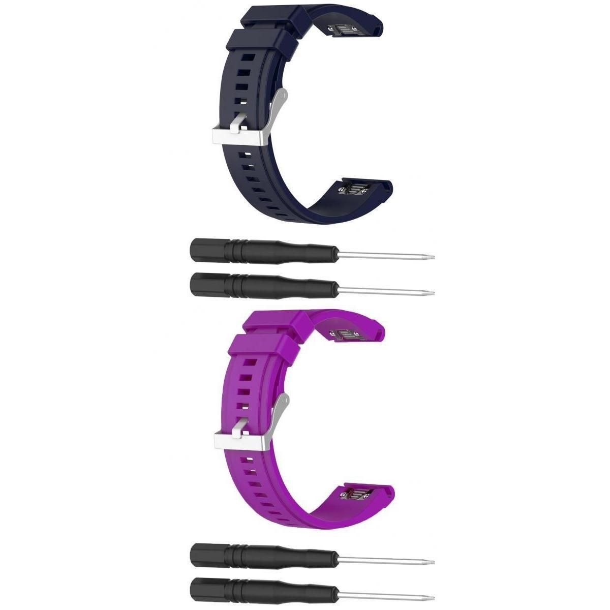 2 Set Soft Silicone Sport Band 20mm Watch Strap Belt For