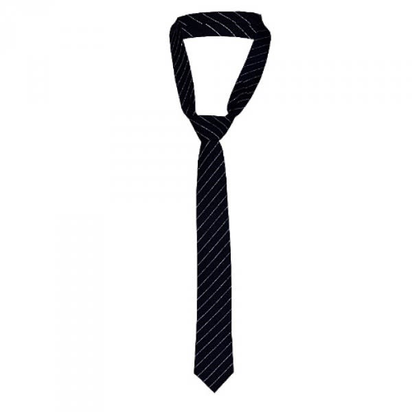 Slim Tie With Pocket Square - Black