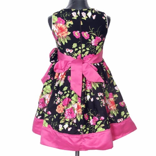 Flowered Party Girl's Dress