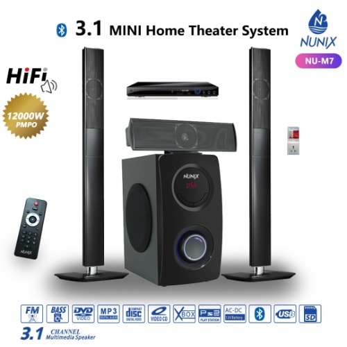 3.1ch High Bass Home Theatre Nu-m7 + Free Lg Dvd + Free Surge