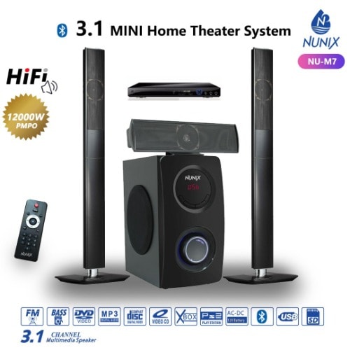 3.1ch X-bass Home Theatre Nu-m7 + Free LG DVD