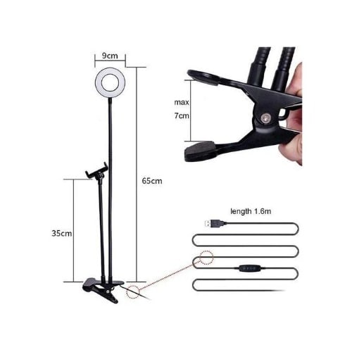 Wall Light Selfie Ring Light With Cell Phone Stand