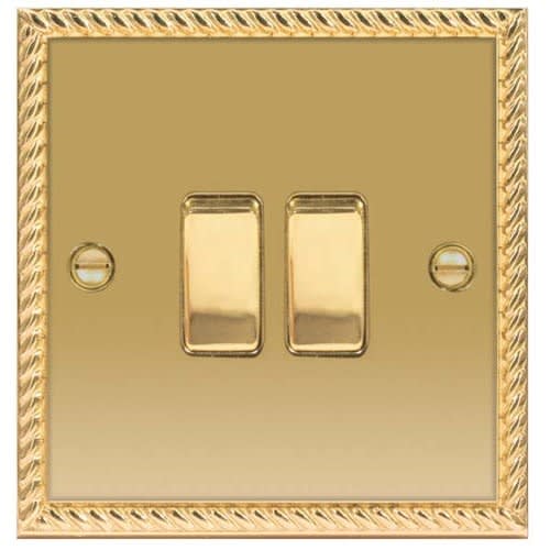 Brass 10 Amps 2-gang 2--way Switch