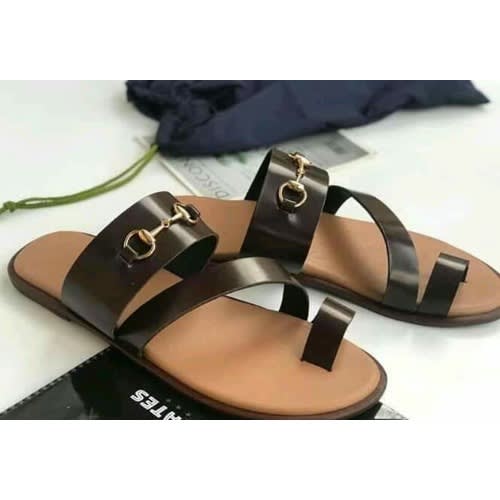 Dark Brown Male Slippers