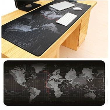 Keyboard And Mouse Mat - Soft Rubber World Map Pattern - 70 X 30cm