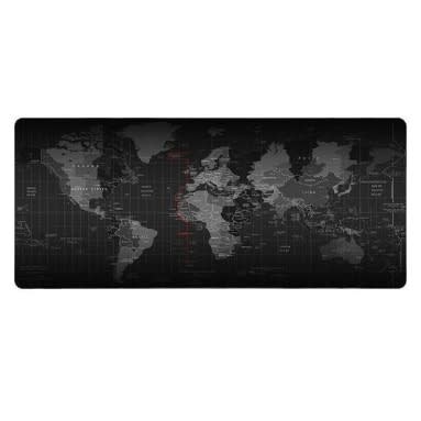 Keyboard And Mouse Mat - Soft Rubber World Map Pattern - 70 X 30cm