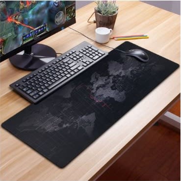 Keyboard And Mouse Mat - Soft Rubber World Map Pattern - 70 X 30cm