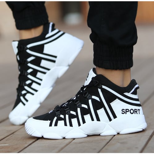 New Trendy Sports Sneakers - Black/White