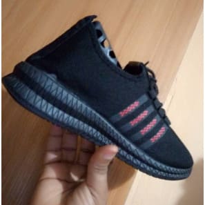 Men And Women Trendy Sports Sneakers - Black Red
