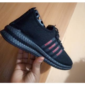 Men And Women Trendy Sports Sneakers - Black Red