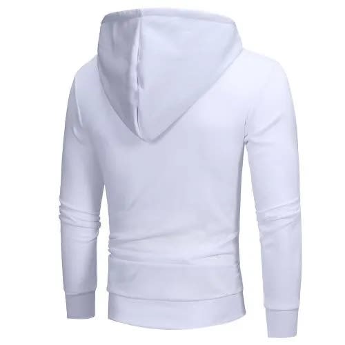 Men's Trendy Zipper Hoodie - White