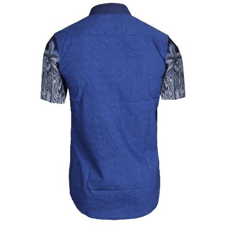 Men Short Sleeves Casual Shirt - Blue