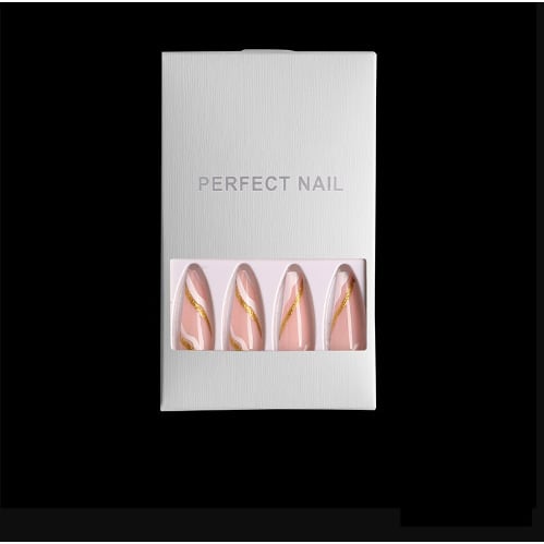 Ballet Coffin Full Cover Long Press-on Nail Tips - Sm14210417 - 24 Pieces