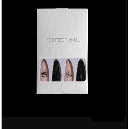 Ballet Coffin Full Cover Long Press On Nail - Sm14210804 - 24 Pieces