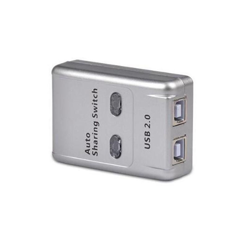 FJGEAR USB 2.0 Auto Sharing Switch 2 Port HUB Adapter Switcher for 2 PC Printer USB Switch Devices Support Windows