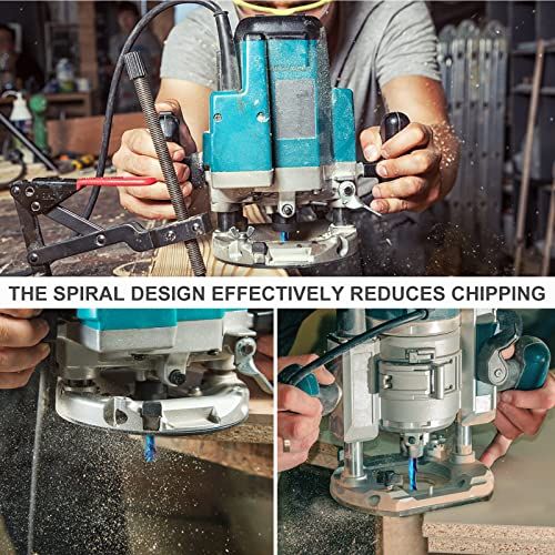 EANOSIC Spiral Router Bits Up Down Compression Bit 12 Inch C