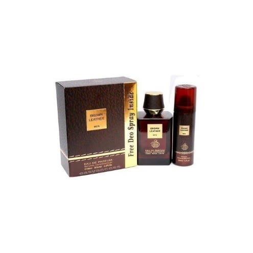 Brown Leather Edp -100ml With Deodorant Body Spray -50ml