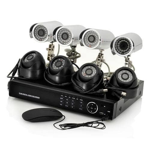 8 Channel DVR CCTV Kit With 4 Indoor / 4 Outdoor Camera