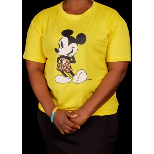 Ladies Round Neck Polo- Yellow +1 Free Gift Hair Pin