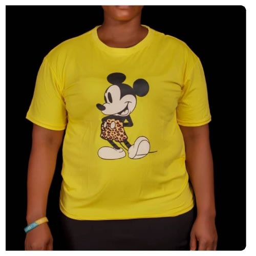 Ladies Round Neck Polo- Yellow +1 Free Gift Hair Pin