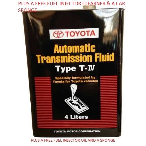 Toyota Automatic Transmission Fluid Type T-iv 4L + Fuel Injector Cleaner And a Car Sponge