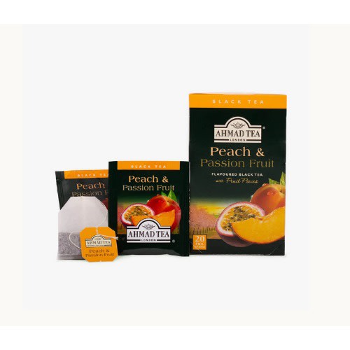 Ahmad Tea Peach & Passion Fruits Flavored Black Tea - 20 Teabags