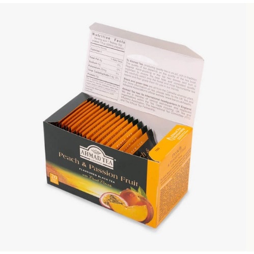 Ahmad Tea Peach & Passion Fruits Flavored Black Tea - 20 Teabags