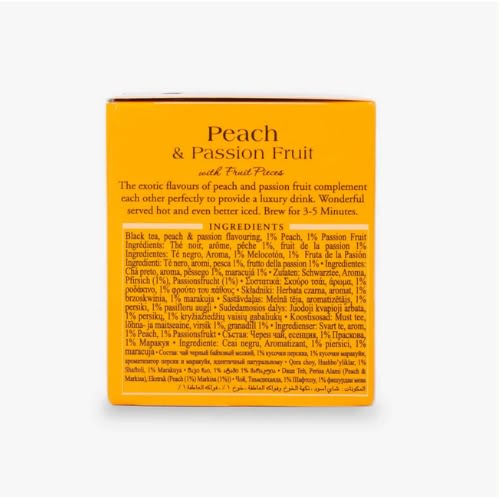 Ahmad Tea Peach & Passion Fruits Flavored Black Tea - 20 Teabags