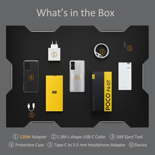 Poco F4 Gt Dual Sim - 6.67" - 12GB RAM - 256GB  ROM - 5G - Dual Sim - Stealth Black