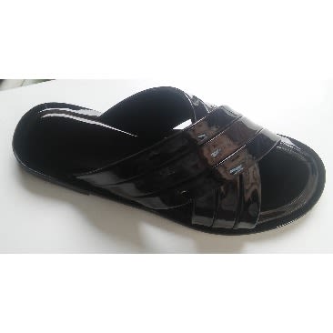 Black Desert Italian Patent Leather Slippers
