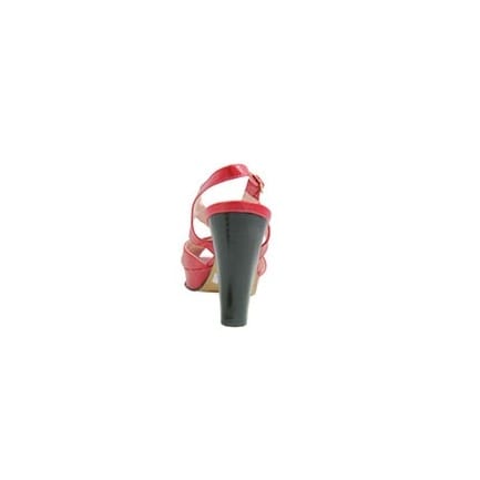 Bello Scarpa Red Sandals with Overlap Leather Design